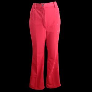 True Vintage Women's Pants 12 28x30 Sears Red High-Waisted Bellbottm Polyester